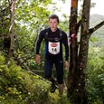 Joakim Engdal på veg opp mot 4.toppen. Torvikbukt 6 topper 8.september 2012.