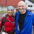 Isidor Gelabert (tv) og Thomas Sandhaug fornøyd etter målgang. Torvikbukt 6 topper 8.september 2012.